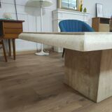 Travertine coffee table