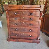 Commode en acajou de style anglais avec 6 tiroirs
