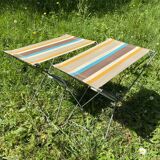 Vintage canvas foldable camping stools