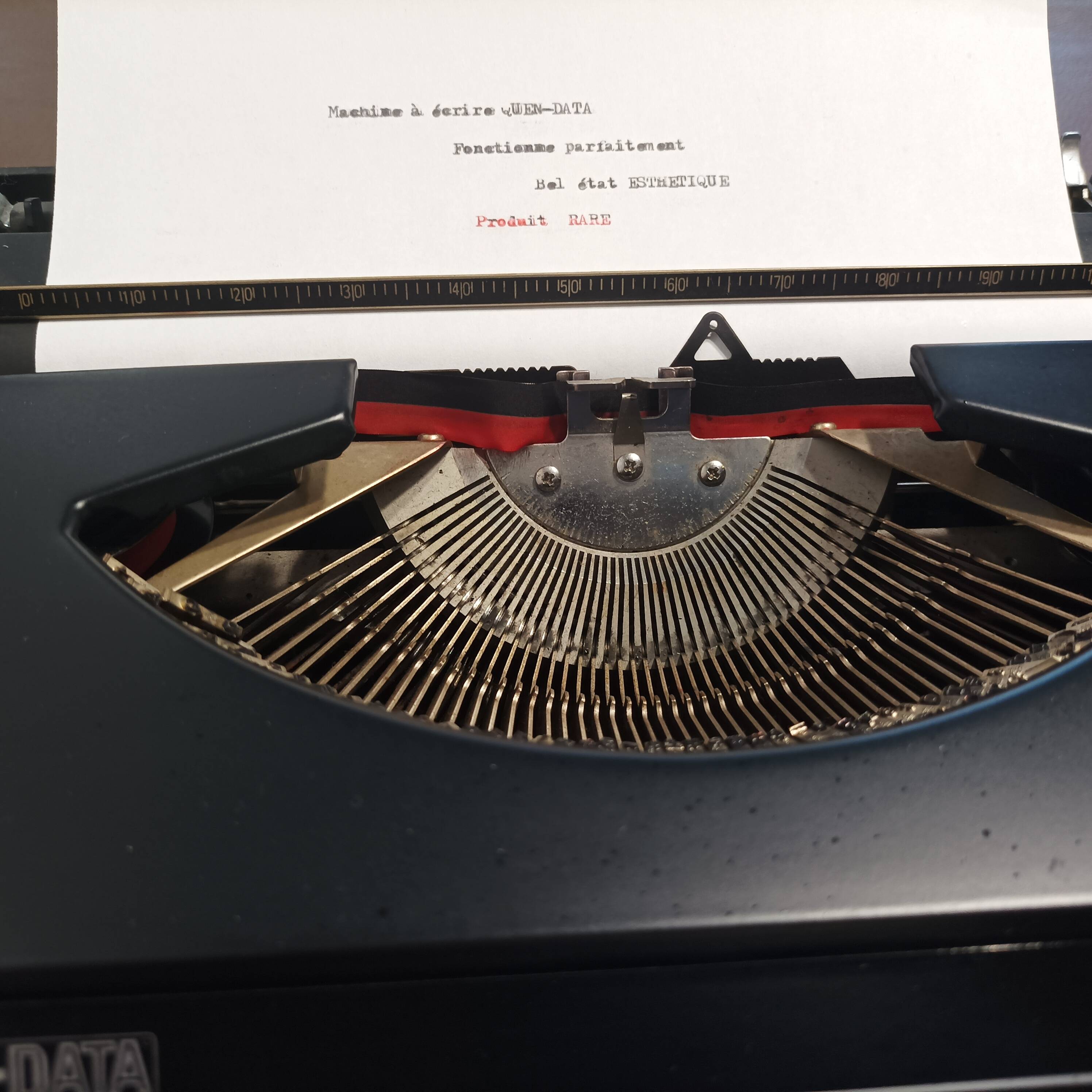 Quen Data 680 De Luxe BLACK typewriter revised new ribbon