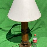 Antique wallpaper print roller lamp