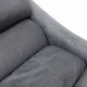 Grande chaise longue et pouf en cuir, 1970