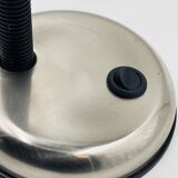 Brushed stainless steel lamp from the 90s