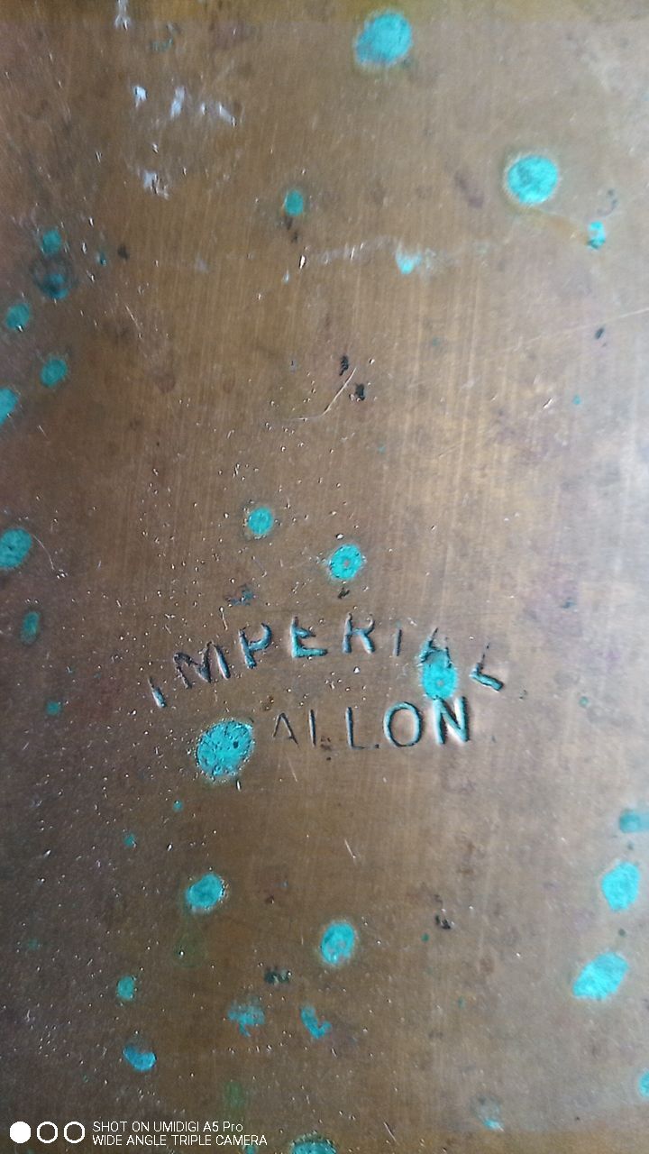 Measures "imperial" english copper 1/2 gill to 1 gallon / nineteenth century x 7pcs