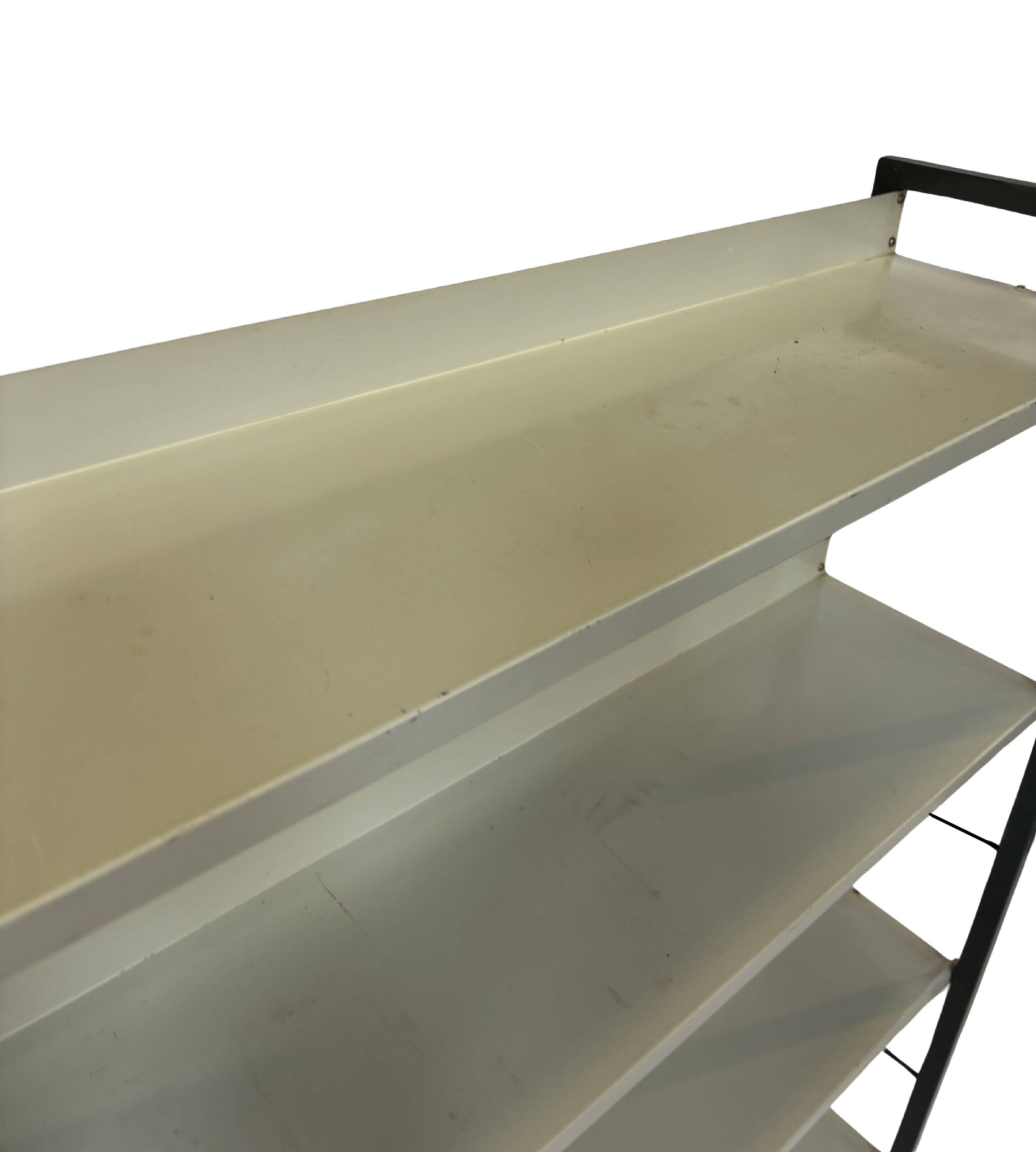 Free stanting Tomado shelving unit in metal and gray - 1960s Dutch Design