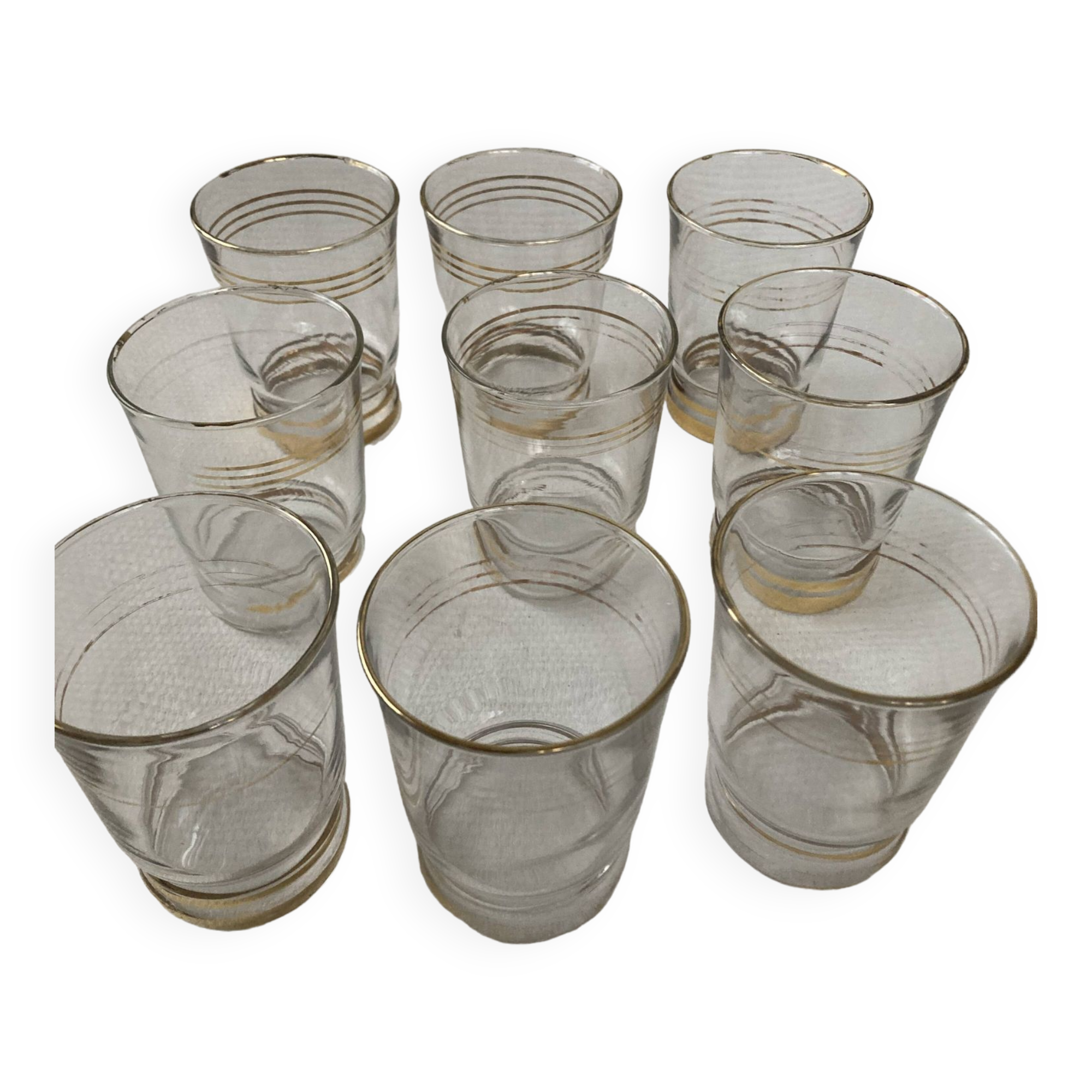 Set of Water Glasses and Champagne Glasses