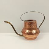 Copper and brass watering can