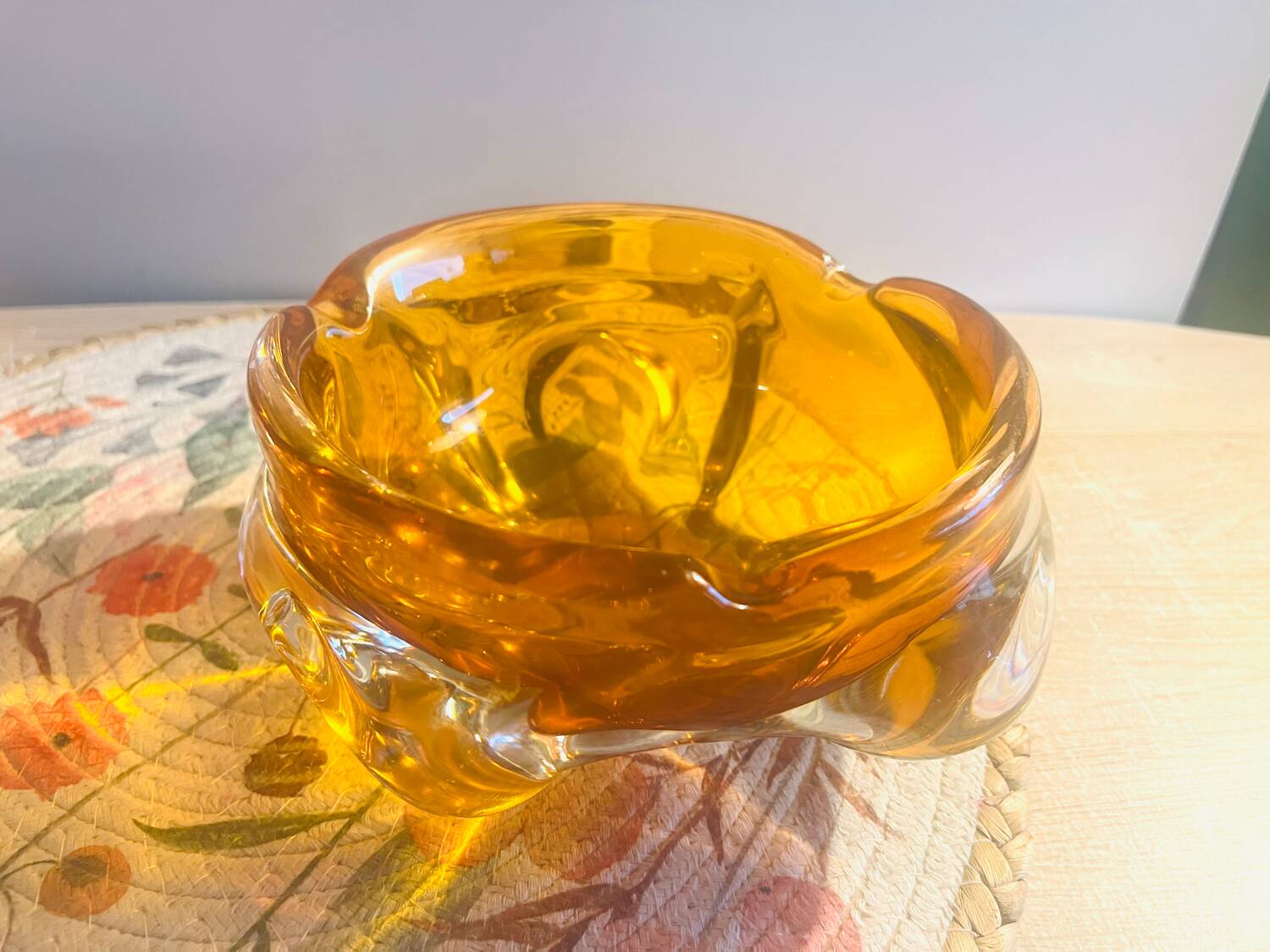 Murano ashtray year 60/70 orange