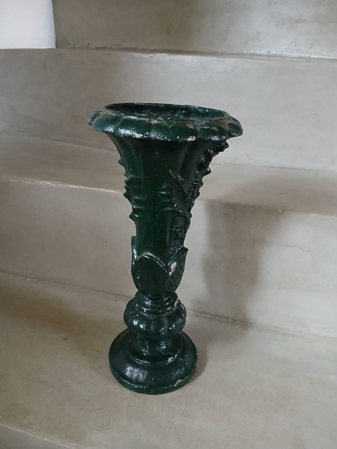 Antique cast iron vase
