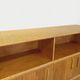 Vintage rattan and light wood storage unit from the 60s