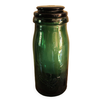 Dark green glass jar Lorraine thistle 1 l diversion