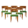 Swedish Art Deco, set of 6 "klismos" chairs, birch and mohair, griffin inlays, 1930s.