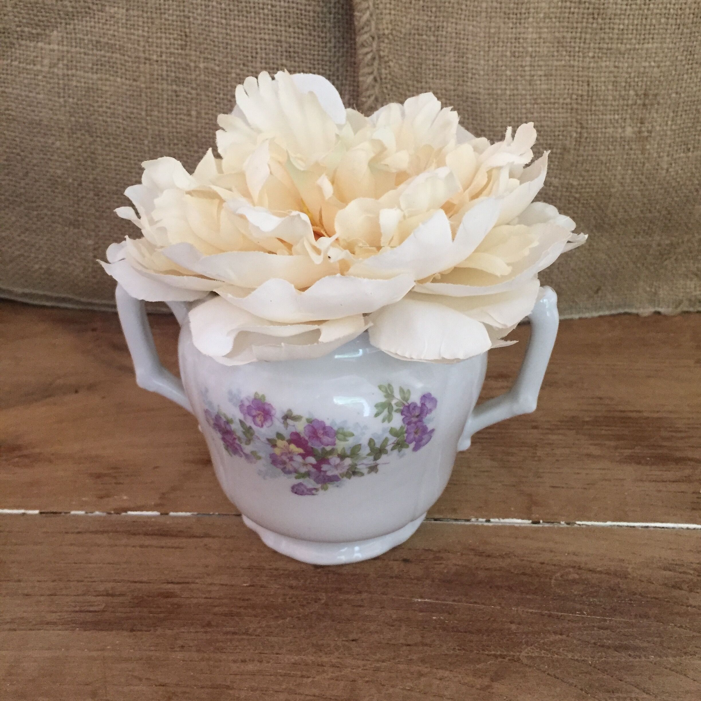 Ancient porcelain sugar bowl