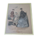 Gravure de mode ancienne musée des familles sous verre