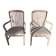 Paire de fauteuils en chêne et tissu lin