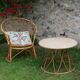 Ensemble table et fauteuil enfant rotin