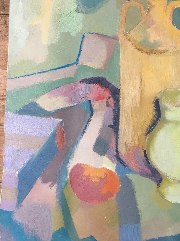 Stylized still life painting