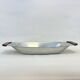Large rectangular stainless steel and teak dish Braun & Kemmler West Germany 1970