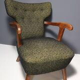 Pair of mid century wingback armchairs, Czechoslovakia, circa 1940´s