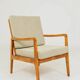 Mid Century Armchair Pastel Olive Cordury Cushion, 1980s