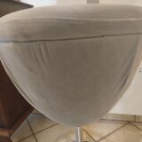 Space Age stool reupholstered, 70s-80s.