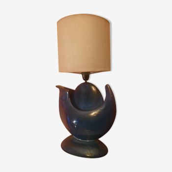 Ceramic lamp "caravel" by fred and andree stocker