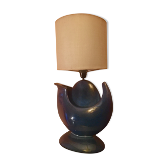 Ceramic lamp "caravel" by fred and andree stocker