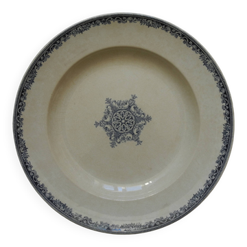 grand plat ancien Vieillard Bordeaux Guirlande antique french dish 19th