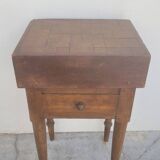 Butcher's block old wooden preparation table