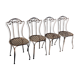 Série de 4 chaises de jardin en fer forgé