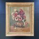 Tableau ancien bouquet d’anémones