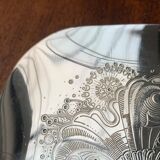 Vintage German floral metal plate by WMF