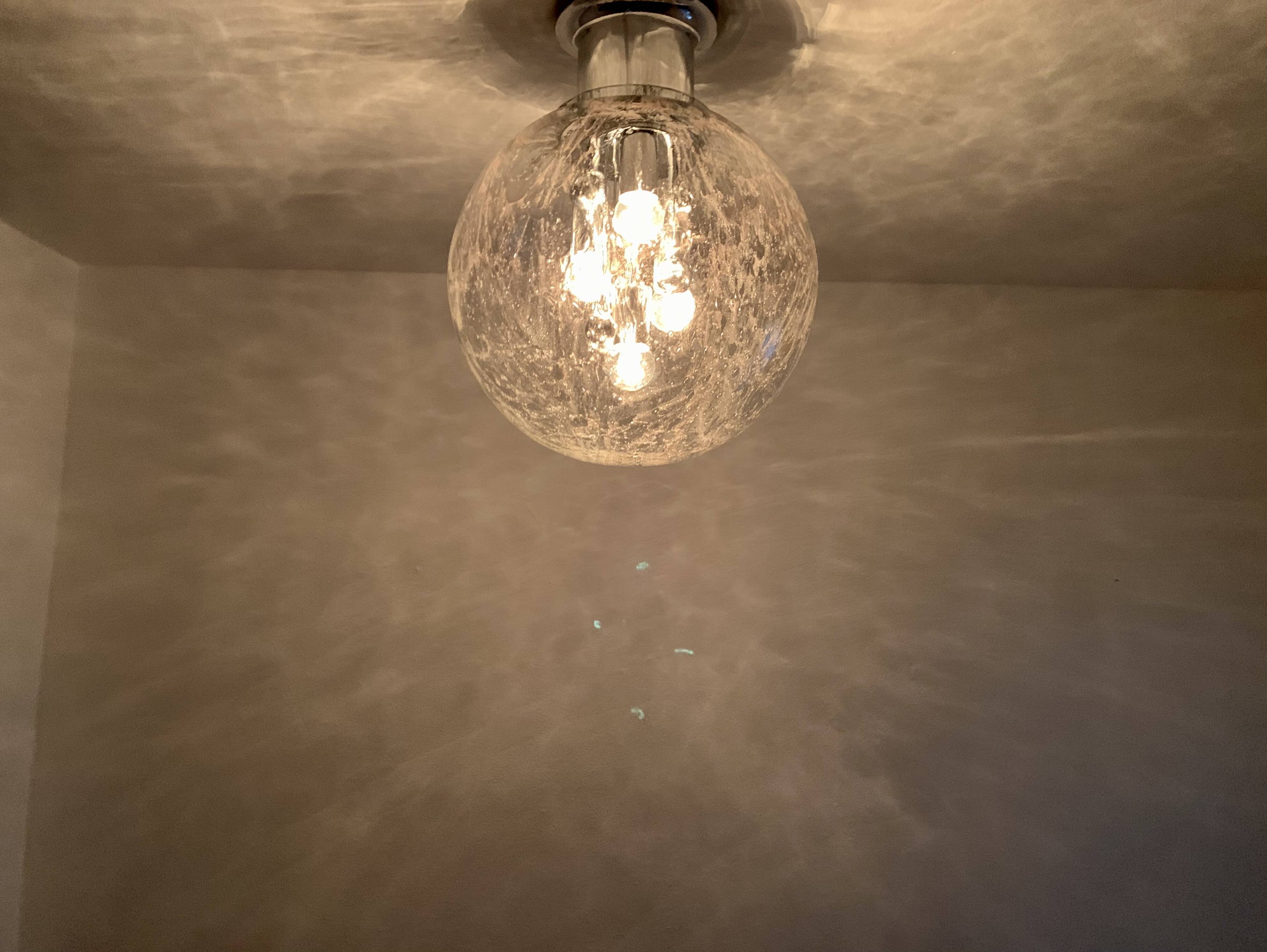 Ice Glass Flush Lamp by Doria