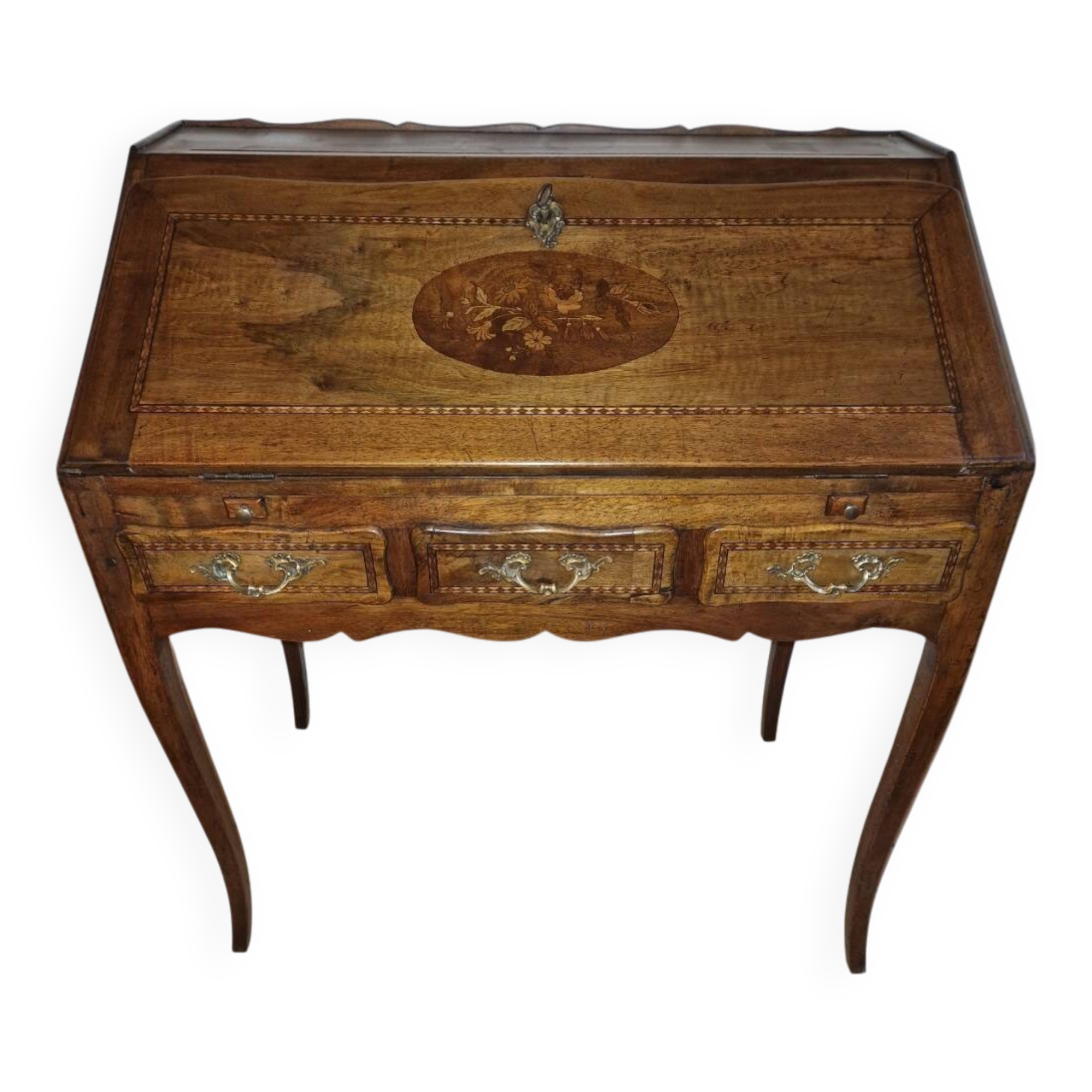 Floral decorated secretary desk