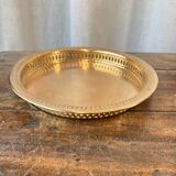 Round brass serving tray