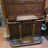 Old oak cloakroom or coat rack