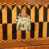 Rosewood and Mahogany chest of drawers, Louis XV / Louis XVI Transition style – Late 19th century