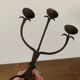 Brutalist Iron Candle Holder Circa 1970 Vintage