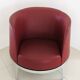 Fauteuil rotatif en cuir Bordeaux par Carl Öjerstam pour Materia, Suède post 2000