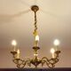 Lustre baroque en laiton massif