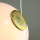Italian Space Age Pendant Lamp in Plexiglass and Brass, 1970s