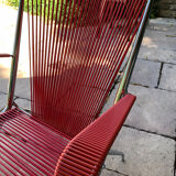 Scoubidou and chrome armchair 1970