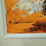 Einar persson (1918-2006), swedish abstract still life, oil on canvas, 1960s