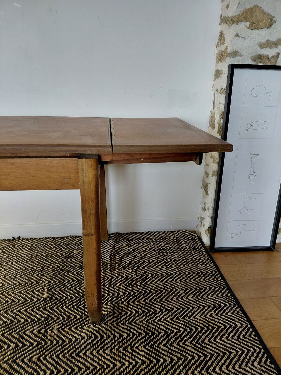 Old farmhouse table from the 1950s