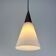 Suspended light fixture in frosted glass and wood by Philips 1950