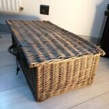 Old wicker trunk