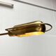 Vintage Hollywood Regency brass floor lamp by designer Florian Schulz, 1970s.