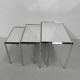 3 nesting tables with mirror glass