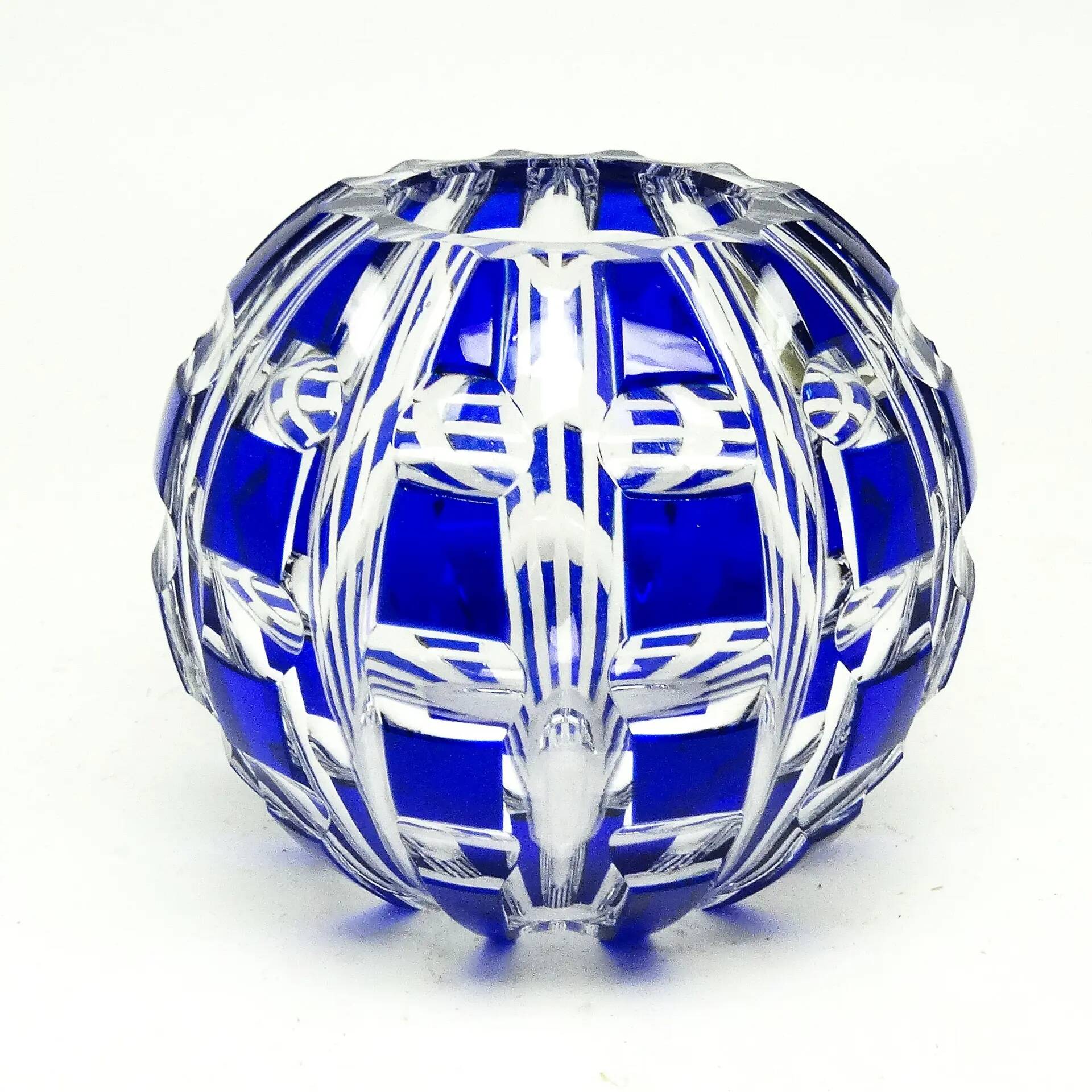 Mid-century modern vase, cobalt glass, Germany, 1950s