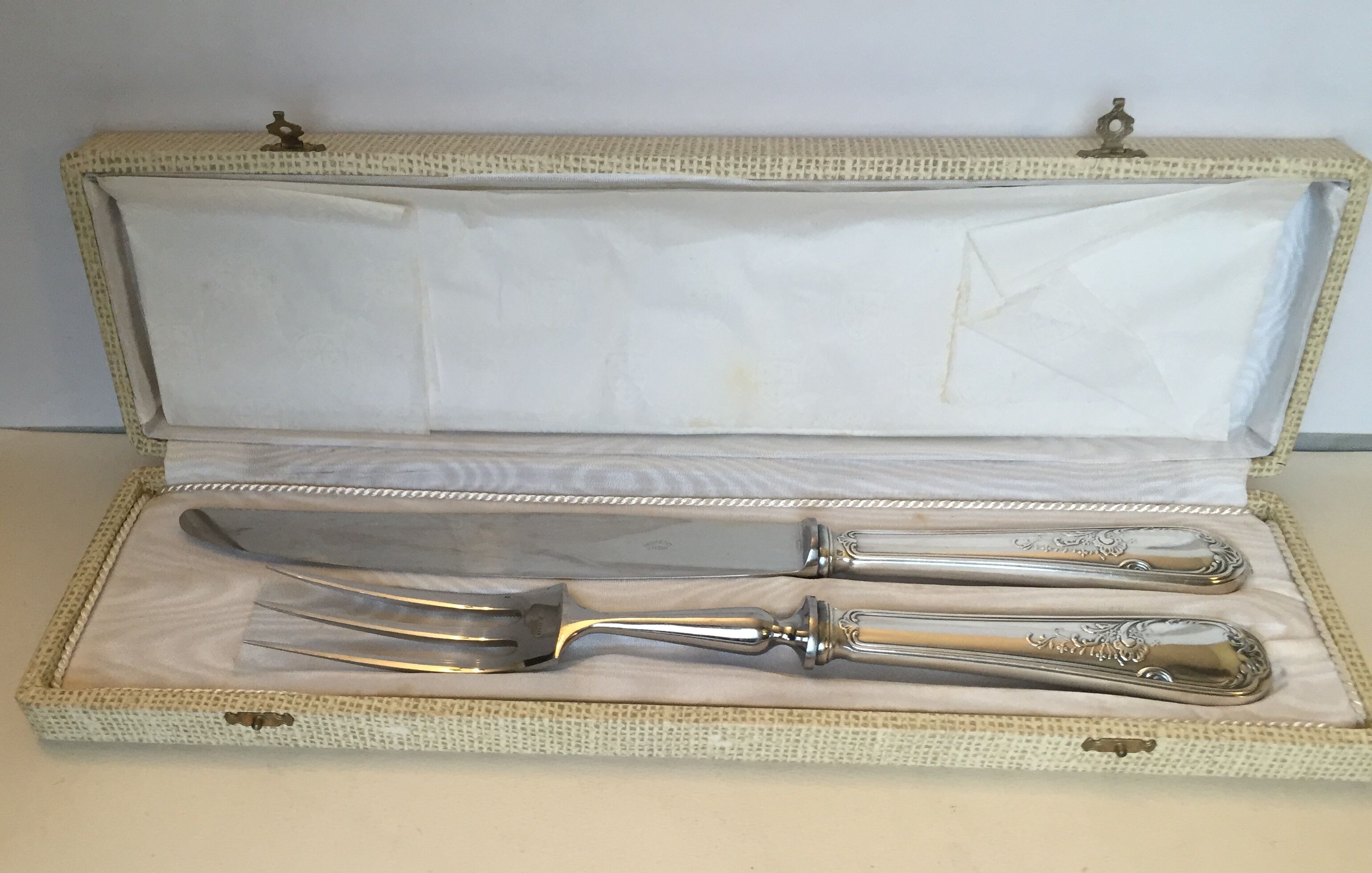 Silver metal service cover